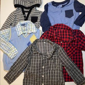 Boys long sleeve shirt bundle 18M